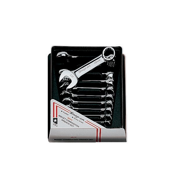 Midget ringgaffeln&oslash;gles&aelig;t, mm, krom, 12 kant