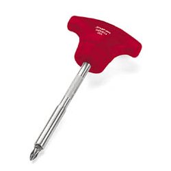 Bitsskruetr&aelig;kker m. T-h&aring;ndtag og skralde