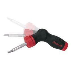 Bitsskruetr&aelig;kker med skralde, 5 positions h&aring;ndtag