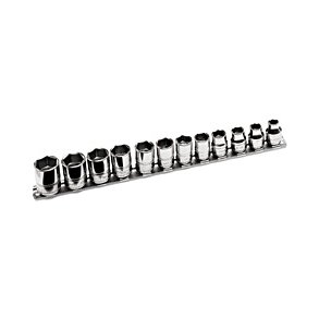 Kort  top, mm, 12 kant, s&aelig;t til 3/8'' drive
