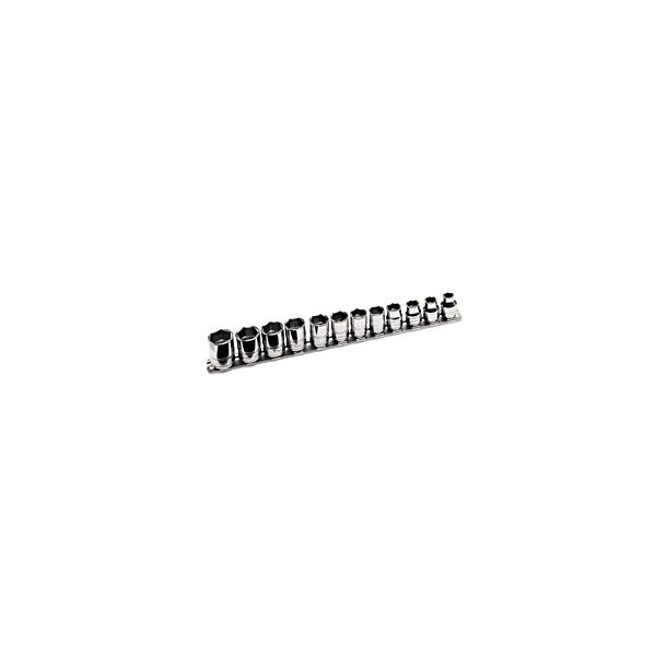 Kort  top, mm, 12 kant, s&aelig;t til 3/8'' drive