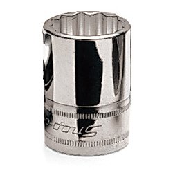 Kort top, mm, 12 kant, til 3/8'' drive