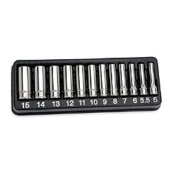 Lang top, mm, 6 kant, s&aelig;t til 1/4'' drive