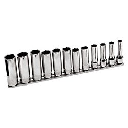 Lang  top, mm, 6 kant, s&aelig;t til 3/8'' drive