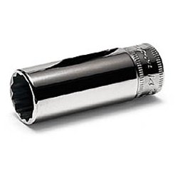 Lang  top, tommer, 12 kant, s&aelig;t til 1/2'' drive