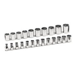 Kort  top, mm, 12 kant, s&aelig;t til 1/2'' drive