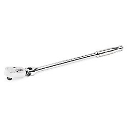 Skralden&oslash;gle, lang flex h&aring;ndtag, krom, 1/2''